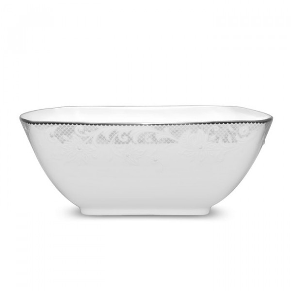 Chantilly Blanche Square Bowl - 4916 - Noritake Chantilly Blanche Square Bowl - 4916 - Noritake