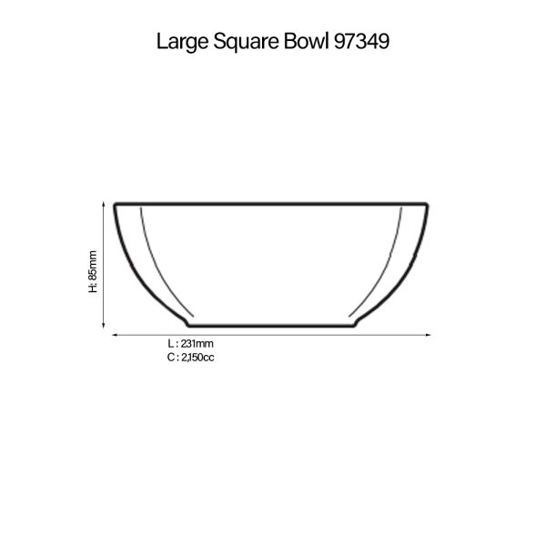 Chantilly Noire Square Bowl - Noritake Chantilly Noire Square Bowl - Noritake