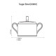 Chantilly Noire Sugar Bowl - Noritake - 4917/93661 Chantilly Noire Sugar Bowl - Noritake - 4917/93661