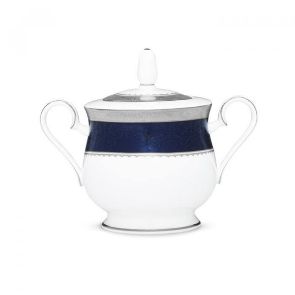 Odessa Cobalt Platinum Sugar Bowl - Noritake Odessa Cobalt Platinum Sugar Bowl - Noritake