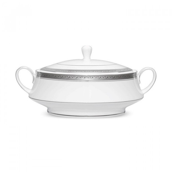Crestwood Platinum Casserole - Noritake - 4166/91129 Crestwood Platinum Casserole - Noritake - 4166/91129
