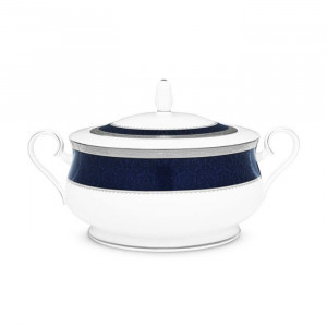 Odessa Cobalt Platinum Casserole - Noritake 