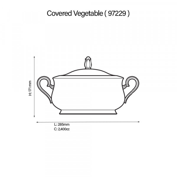Palace Rose Casserolle - Noritake Palace Rose Casserolle - Noritake