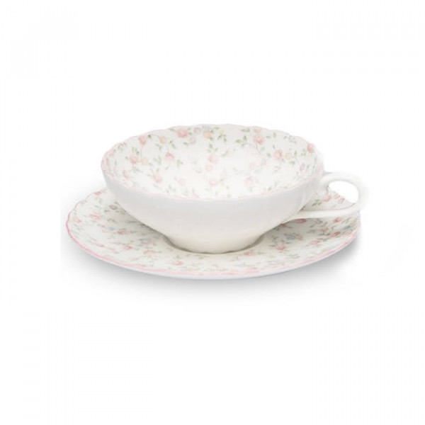 Cutie Rose Tea Cup with Saucer - Noritake Cutie Rose Tea Cup with Saucer - Noritake