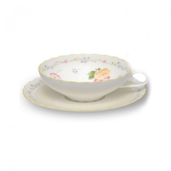 Jeune Fleur Tea Cup with Saucer - Noritake - 4620/58043cs Jeune Fleur Tea Cup with Saucer - Noritake - 4620/58043cs