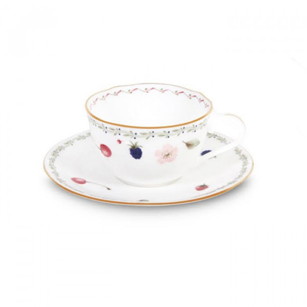 Portshore Tea Cup with Saucer - Noritake - 4613/59387cs Portshore Tea Cup with Saucer - Noritake - 4613/59387cs
