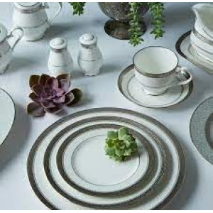 Odessa Platinum - 4875 -95 Pc's Dinner Set - Noritake