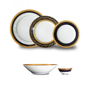 Crestwood Cobalt Gold Dinner Set - 4171 - Noritake