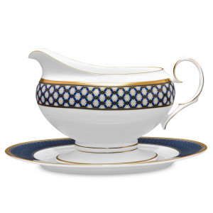 Blue Shire Gravy Body With Saucer - Noritake 