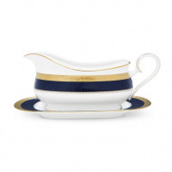 Odessa Cobalt Gold Gravy Body with saucer - Noritake 