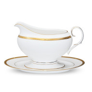 Rochelle Gold Gravy Body With Saucer - Noritake 