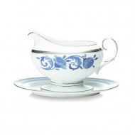 Sonnet In Blue Gravy Body with Saucer - Noritake