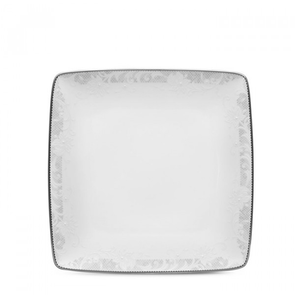 Chantilly Blanche Square Plate - 4916 - Noritake Chantilly Blanche Square Plate - 4916 - Noritake