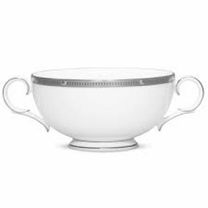 Rochelle Platinum Soup Cup With Handle - Noritake 