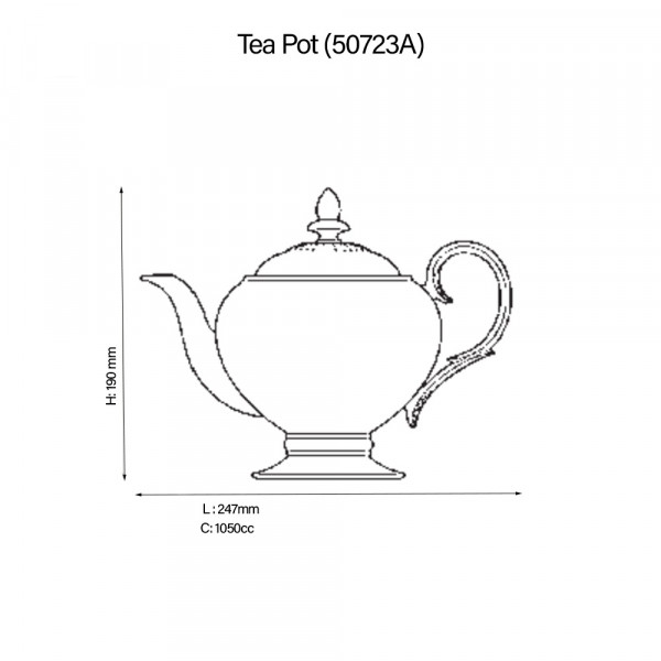 Blue Shire Tea Pot - Noritake 