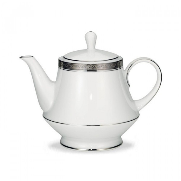 Crestwood Platinum Tea Pot - Noritake Crestwood Platinum Tea Pot - Noritake