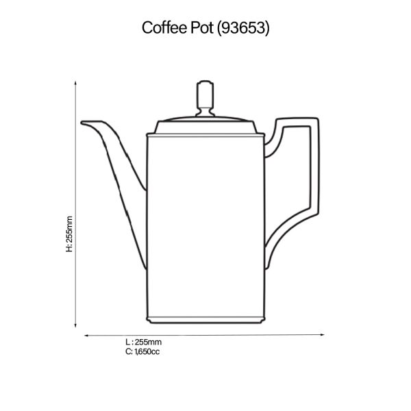 Trefolio Gold Coffee Pot - Noritake - 4945/93653 Trefolio Gold Coffee Pot - Noritake - 4945/93653